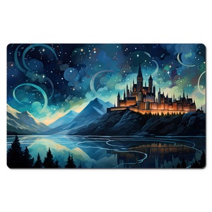 Wizard School Desk Mat - Aesthetic Cute Deskmat XL Mousepad Large Mouse Pad Gamer Nerd Office Desk Accessory 16x10 24x14 18x12 36x18