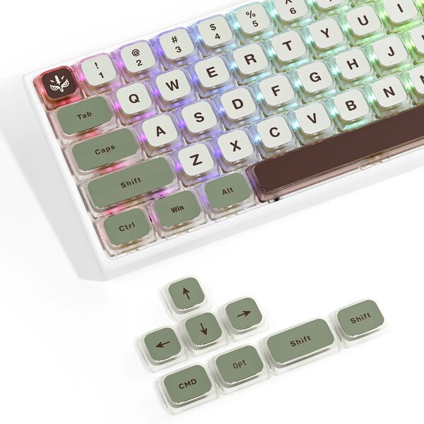 NuPhy Air Camp Vibes Low Transparent Profile PBT Keycaps Custom Slim MX Keycap | Air 60 | Air 75 | Air 96 | Logitech Keycap Set