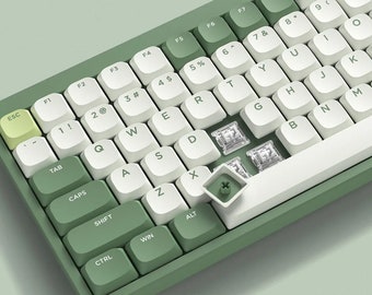 Green Low Profile PBT Keycaps Custom Slim MX Keycap Multiple Colors | NuPhy Air 60 | Air 75 | Air 96 | Logitech Keycap Set