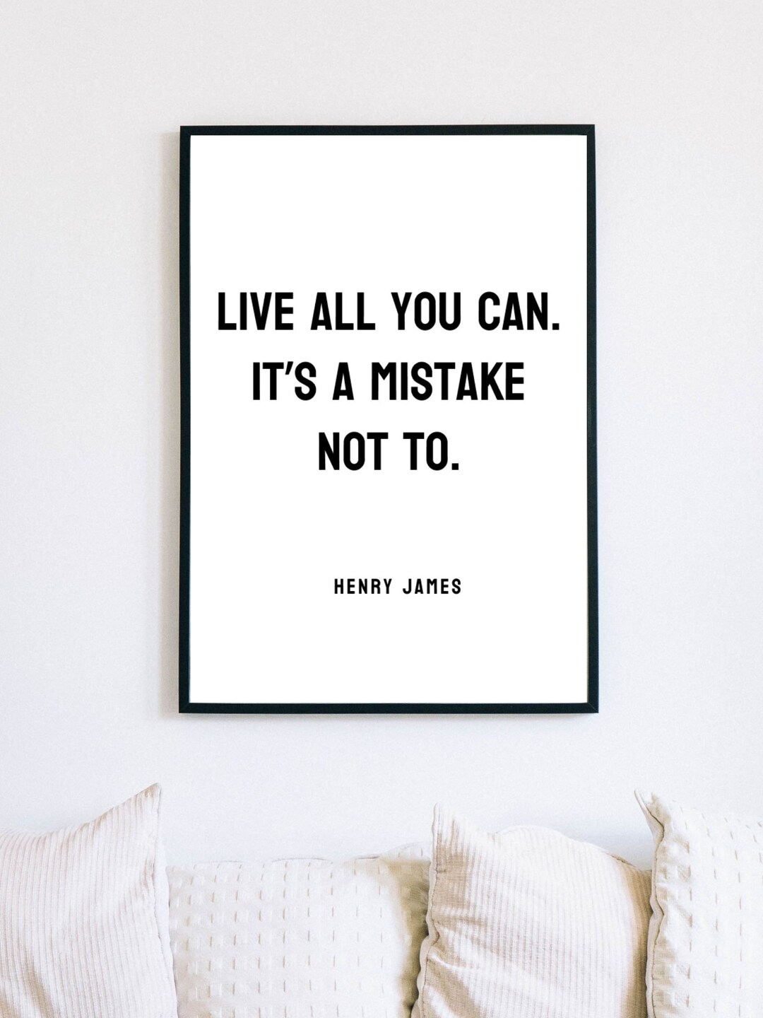 Live All You Can Printable Wall Art Book Quote Home Decor Living Room