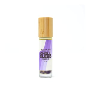 Chill Artisan Aromatherapy with Essential Oils and Amethyst Crystals Roller Ball, 10 ml, Frosted Glass Bottle with Bamboo Top