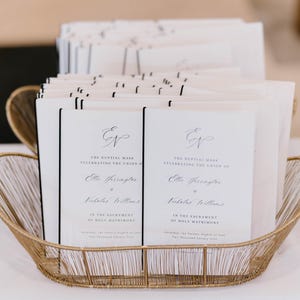 Catholic Wedding Mass Program Template | Editable Order of Service, Printable Church Ceremony Program, Instant Download