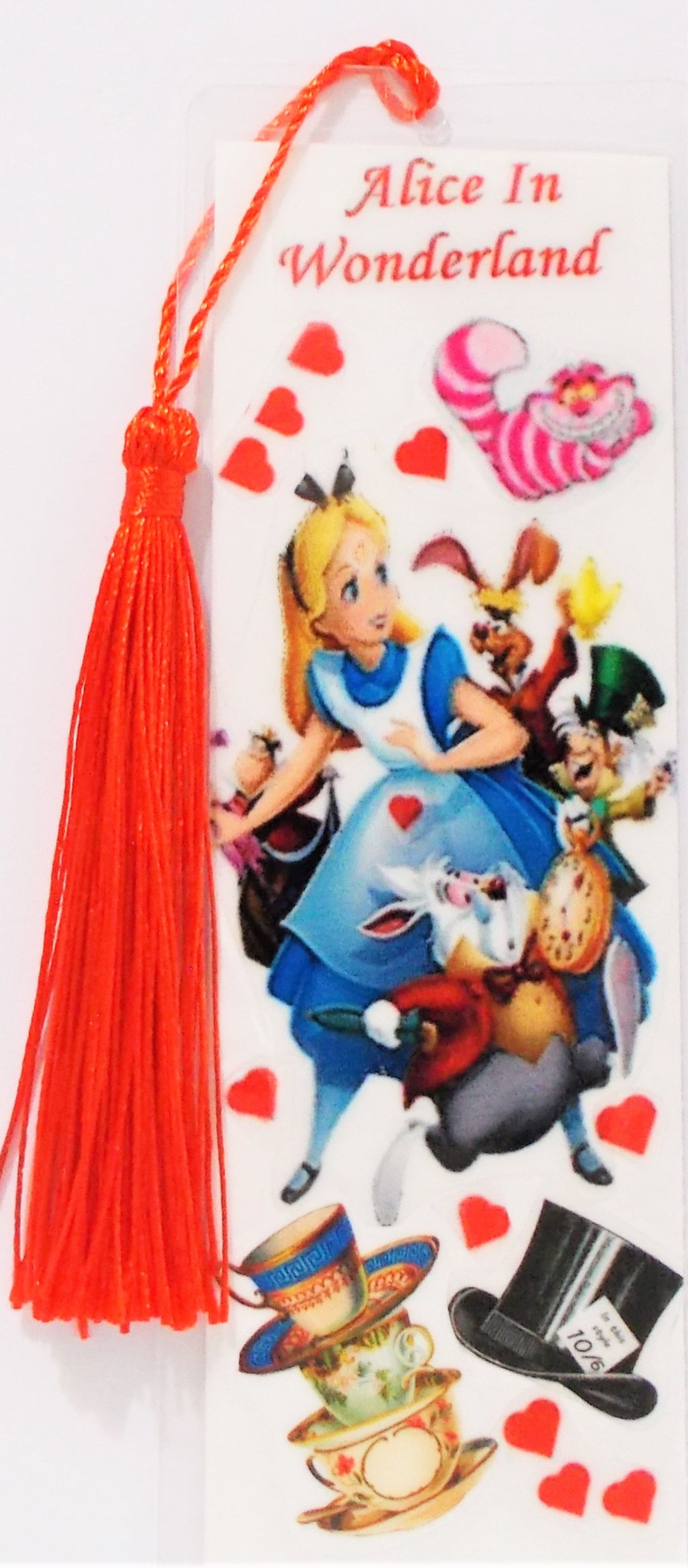 ALICE IN WONDERLAND Cartoon Unique Exquisite Laminated Bookmark Reading ...