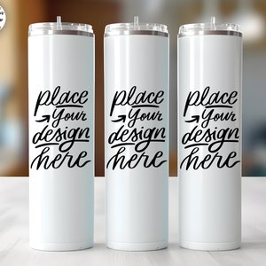 20oz Skinny Tumbler Mockup, Wrap Mockup, PNG, PSD, Full View Wrap, Canva, Photoshop, Tumbler Mockup