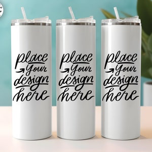 20oz Skinny Tumbler Mockup, Wrap Mockup, PNG, PSD, Full View Wrap, Canva, Photoshop, Tumbler Mockup