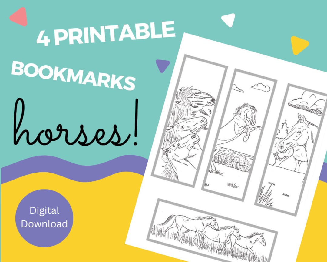 Printable Horse Bookmarks Coloring Bookmarks Horse Coloring Bookmarks ...