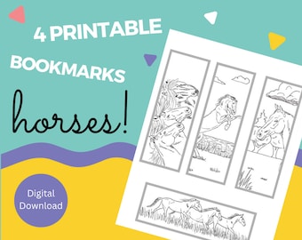 Printable Horse Bookmarks Coloring Bookmarks Horse Coloring Bookmarks Horse Printable