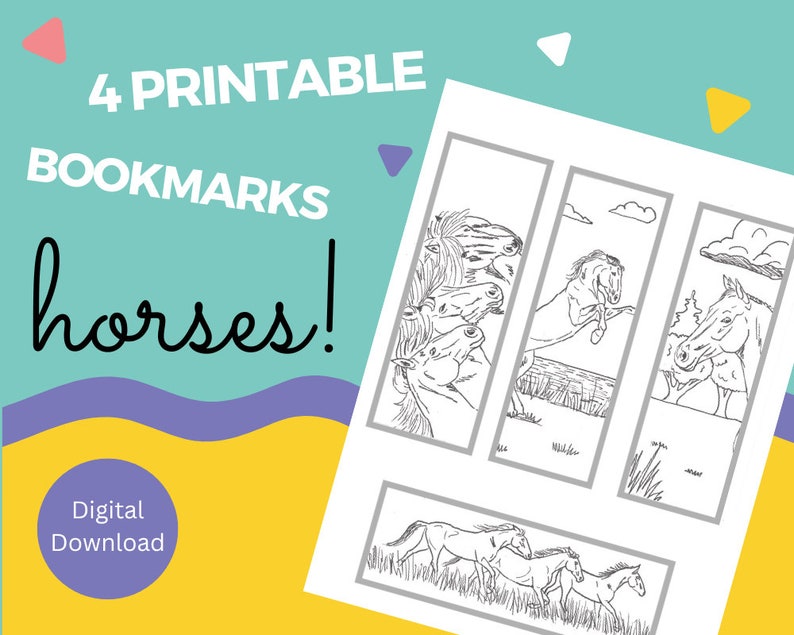 Printable Horse Bookmarks Coloring Bookmarks Horse Coloring Bookmarks ...