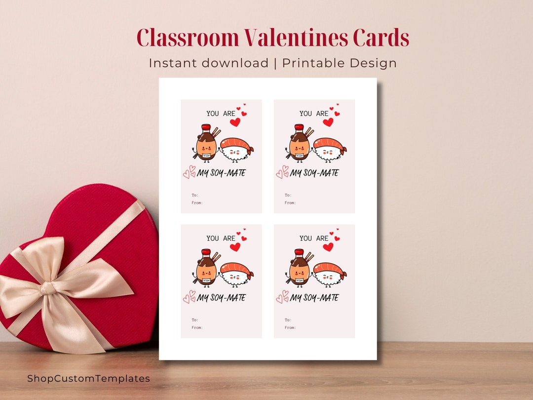 Fun Valentine's Day Cards Template Classroom-sized V-day Cards Unique ...