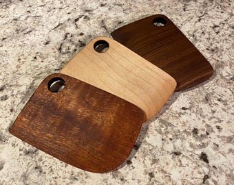 Handmade Dough Scraper, Walnut Bowl Scraper Tool, Hardwood Bench Knife