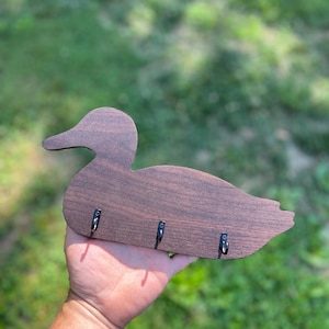Holz Ente Schlüsselhalter Wandhalterung | Gans Dekor | .Bauernhaus-Küchen-Organizer | Rustikale Eingangshakenleiste |