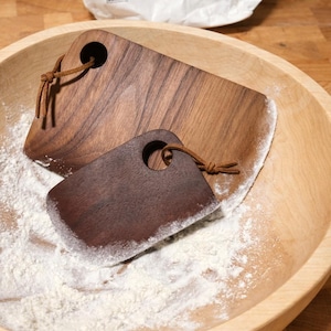 Handgemachte Walnuss Mini Teigschüssel Schaber | Geschenk zum Backen
