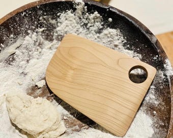 Maple or Walnut Dough Bowl Scraper, Handmade Baking Tool For Bakers, Sourdough Gift