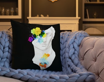 Paint Splatter David Pillow