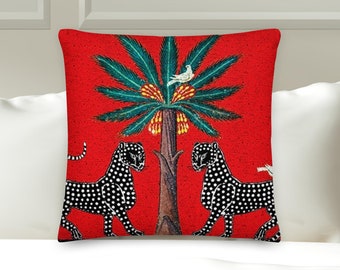 Leopardo Rosso Decor Pillow