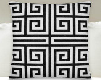 Large Greek key Pillow