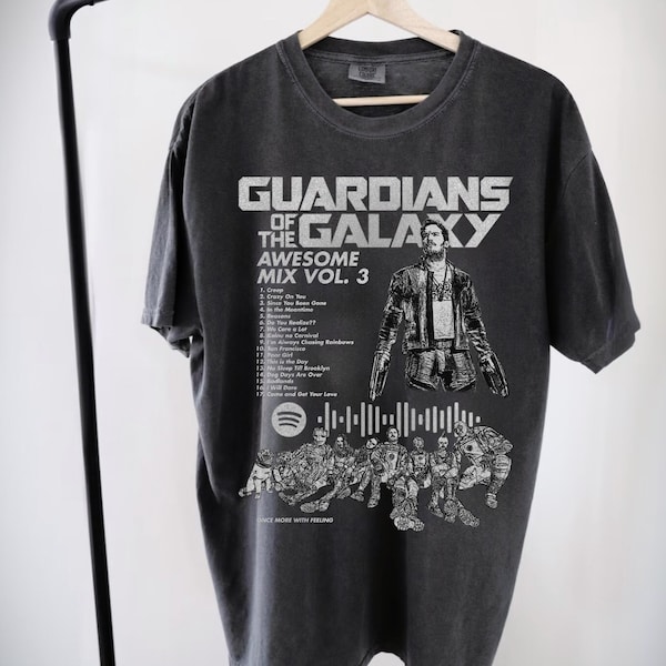 Guardians of the Galaxy Marvel Shirt, FRONT, gotg3 marvel shirt, star lord shirt, awesome mix vol 3, marvel movie shirt, peter quill shirt