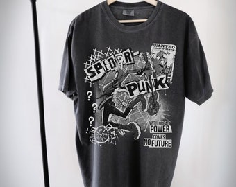 Vintage Spider Punk Comic Book Shirt, spider punk spiderverse shirt, across the spiderverse marvel shirt, marvel comic book shirt
