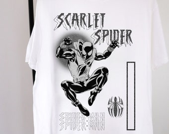 Vintage Scarlet Spider Shirt, across the spiderverse shirt, spiderverse comic book shirt, marvel spiderman vintage tee shirt