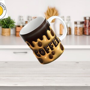 inflated mug wrap, Sublimation Wrap, coffee mug sublimation, coffee mug sublimation wrap | PNG |