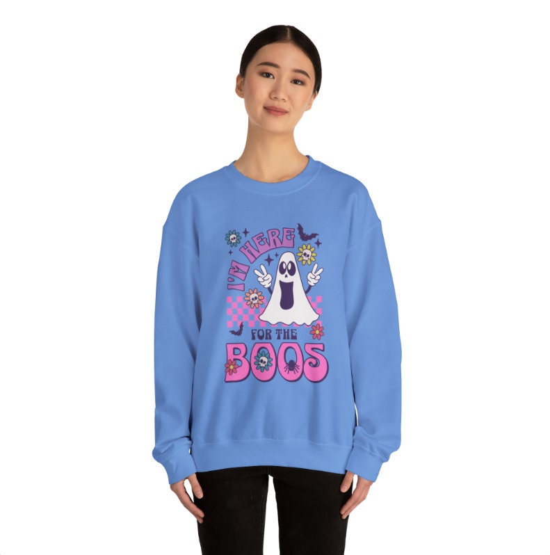 Discover Cute Halloween Sweatshirt - Cute Retro Halloween Shirt - Cute Halloween Sweater - Fall Apparel Plus Size Fall Crewneck Sweatshirt for Women
