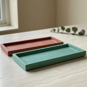 Modern betonnen rechthoekig snuisterijblad voor thuis- of badkamerdecoratie