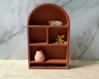 Nordic Arch Trinket Shelf: Modern Wall Decor for Miniatures, Storage & Minimalist Home Organization