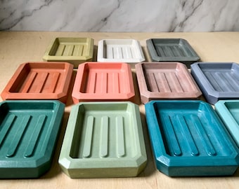 環境に優しいミニマリストな石製ソープディッシュ：モダンなキッチン＆バスルームの装飾