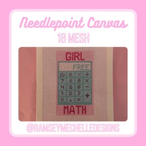 Girl Math - Needlepoint Canvas