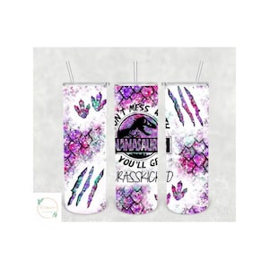 Jurasskicked mama mermaid scale 20oz Tumbler