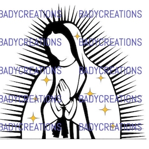 Vergine Maria Stelle contorno Virgen de Guadalupe Estrella arte in formato svg, png, jpg