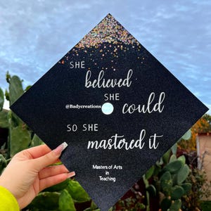 Glitter | Custom Graduation Cap Topper | Graduation Topper | Custom Topper | Graduation Cap Topper