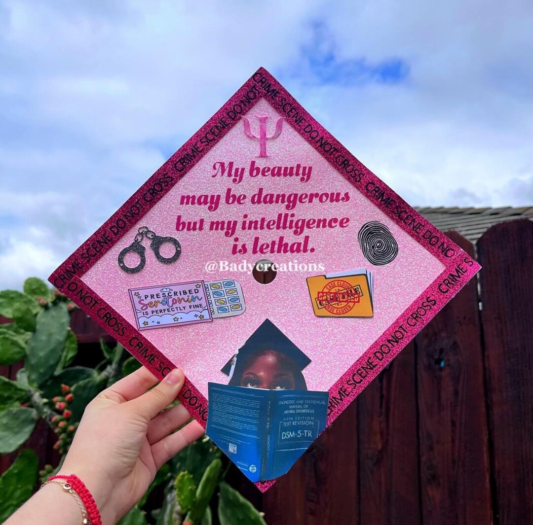 Criminology Graduation Cap Topper | Psychology Grad Cap Decoration ...