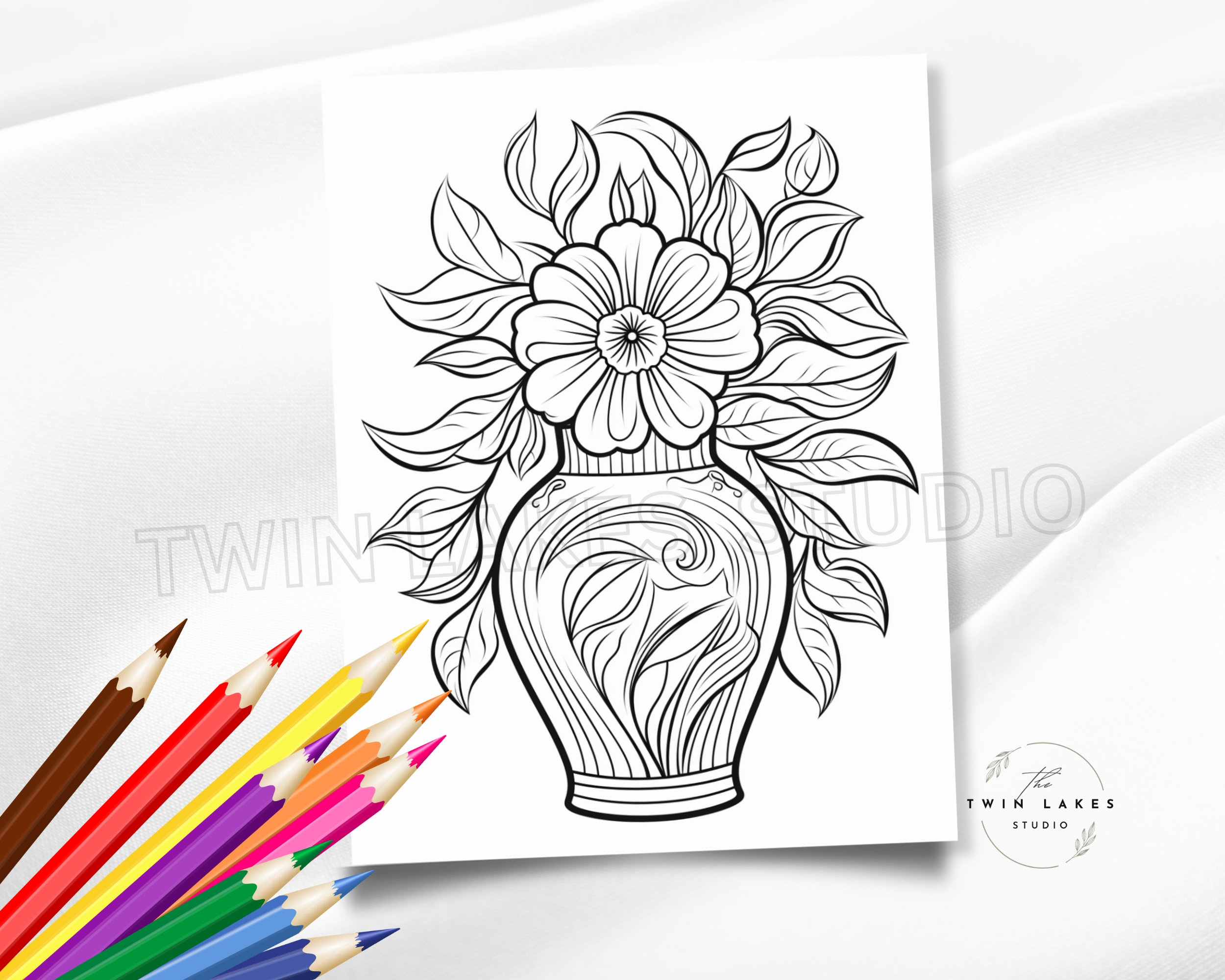 30 Flower Vases Coloring Pages Printable Religious Coloring Sheets