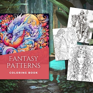 Fantasy Patterns Coloring Book Coloring Sheets Coloring Pages Digital Download