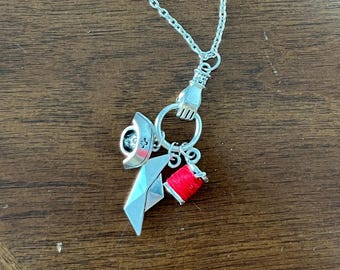 Custom Sleep No More inspired 3 charm necklace