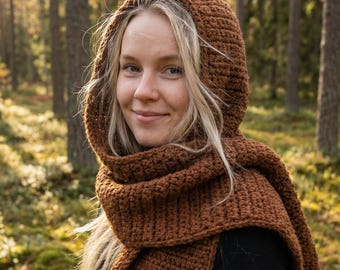 Hooded Scarf Simple Crochet Pattern