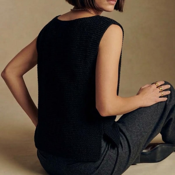 Easy Knit Vest Pattern Thalassa PDF