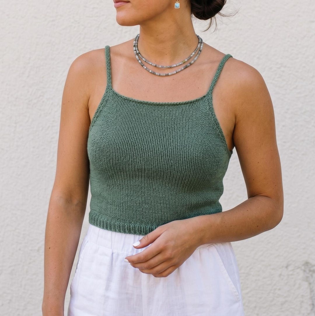 Knit Crop Top Pattern PDF | Aurelia - Etsy
