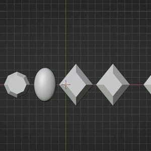 3d printable gems (STL only) pack of 6