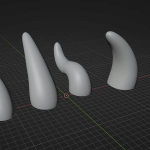 Hollow horns for LED lighting 4 pack (STL only)