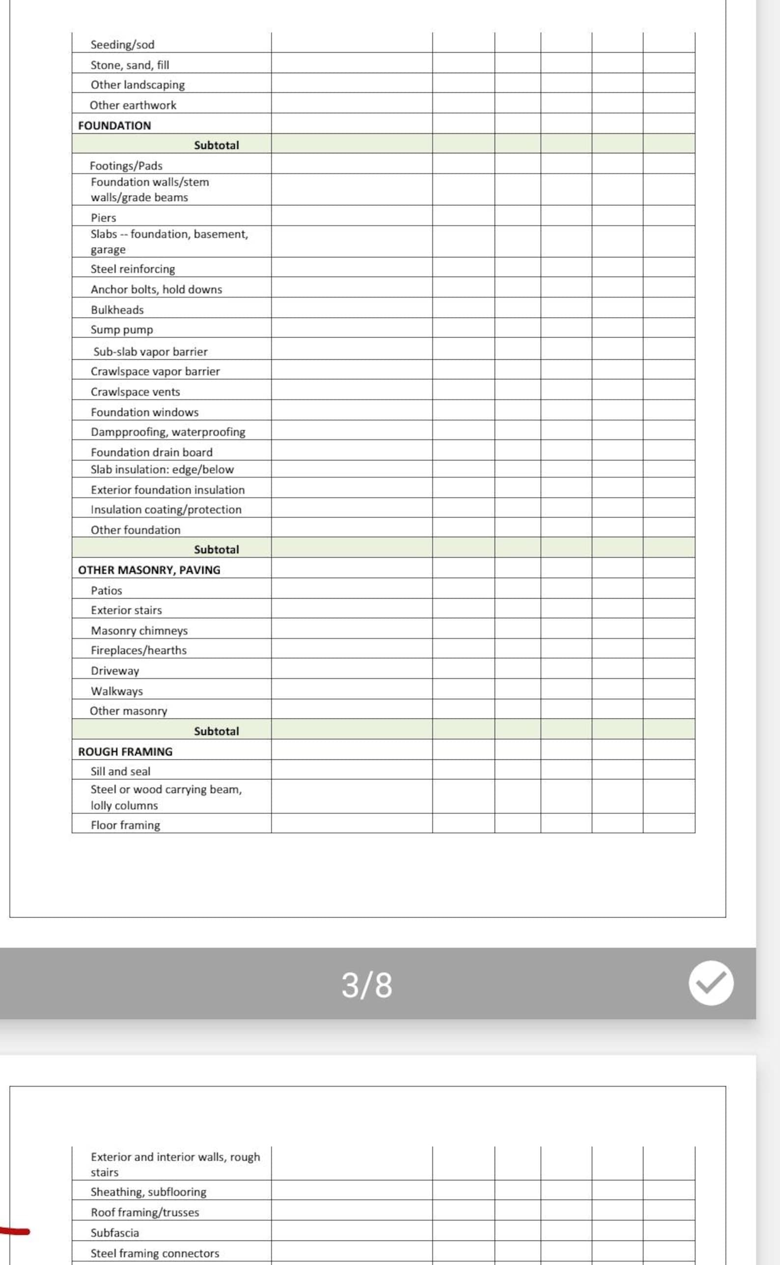 Curated visual reference: Fresh Look at Renovation Cost Estimate Template