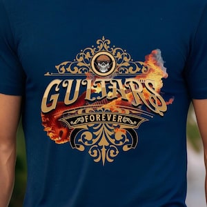 Flaming Guitar T-Shirt: Guitars Forever Slogan, Music Lover Tee