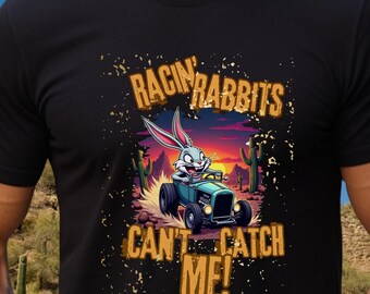 Racing Rabbits Hot Rod T-Shirt: Desert Racing Arizona Unisex Tee