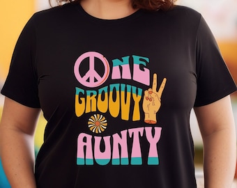 Aunty Shirt, Gift for Aunt, Aunt T-Shirt, Groovy Aunty Shirt, Retro Aunty shirt, Aunty t-shirt, Aunty Birthday gift