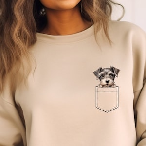 Mini Schnauzer Sweatshirt, Personalized Dog shirt, Miniature Schnauzer shirt, dog mom shirt, dog dad sweatshirt, gift for Schnauzer owner