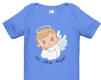 Angel baby bodysuit, Baby Angel outfit, Angel infant one piece, Baby short sleeve one piece, baby gift, cotton angel bodysuit baby shower