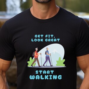 Get Fit Walking Shirt: Unisex Cotton Fitness Tee