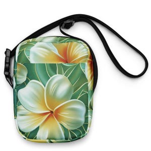 Plumeria Crossbody Bag: Tropical Floral Phone Bag