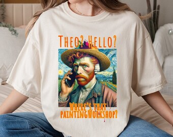 Funny Van Gogh Starry Night Comfort Colors T-shirt - Gift for Artist